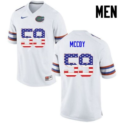 Men's Florida Gators #59 T.J. McCoy NCAA Nike White USA Flag Fashion Authentic Stitched College Football Jersey TIK4162PQ